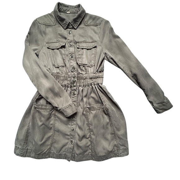 Free People Pocket Full of Sunshine Mini Dress Button Up Shirt Dress XS/XXS - Picture 4 of 10